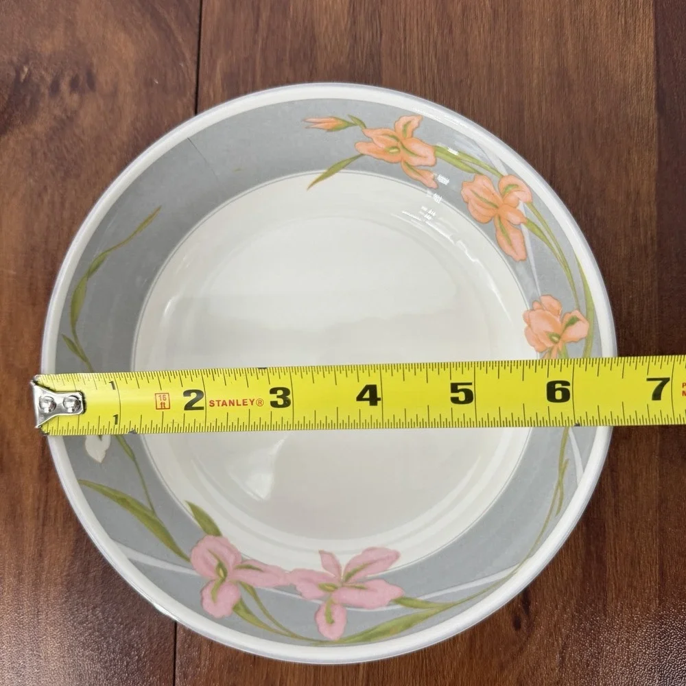 2 Vintage Sango Cherish 378 Soup Cereal Bowls Pink White 6.5